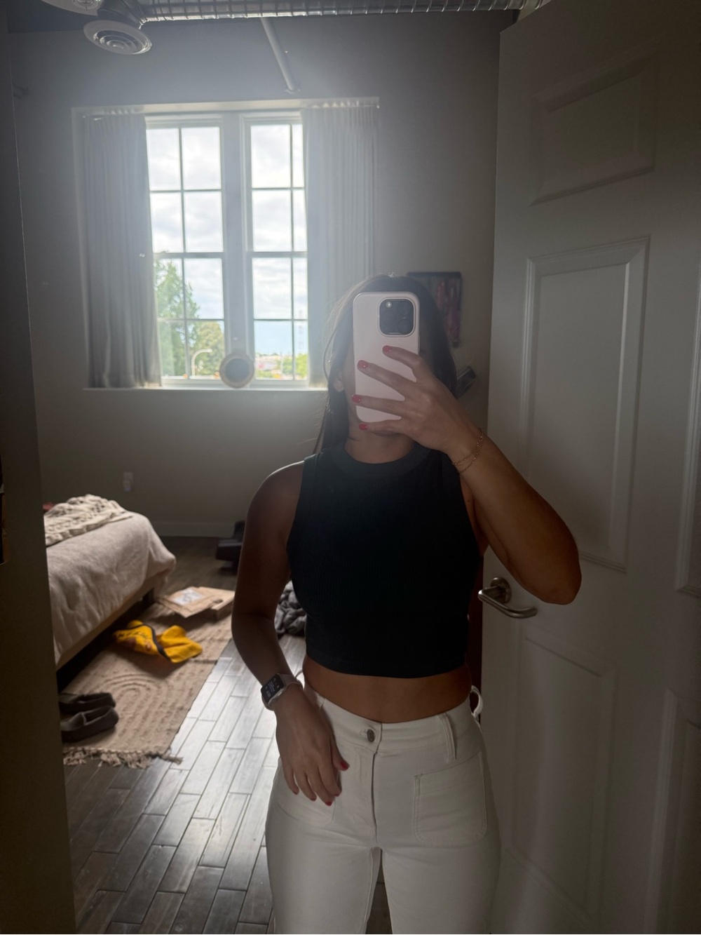 Zara Dark Green Muscle Crop Tank
